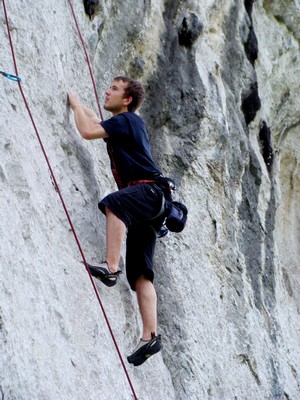 Armand à la falaise du Roc d'Anglars