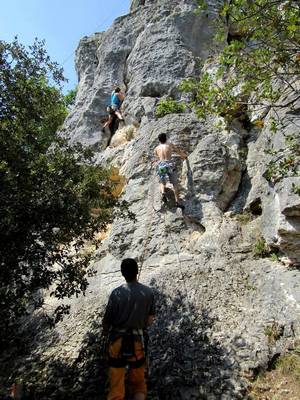 roc climbing at Roc Fayard in France roc climbing
