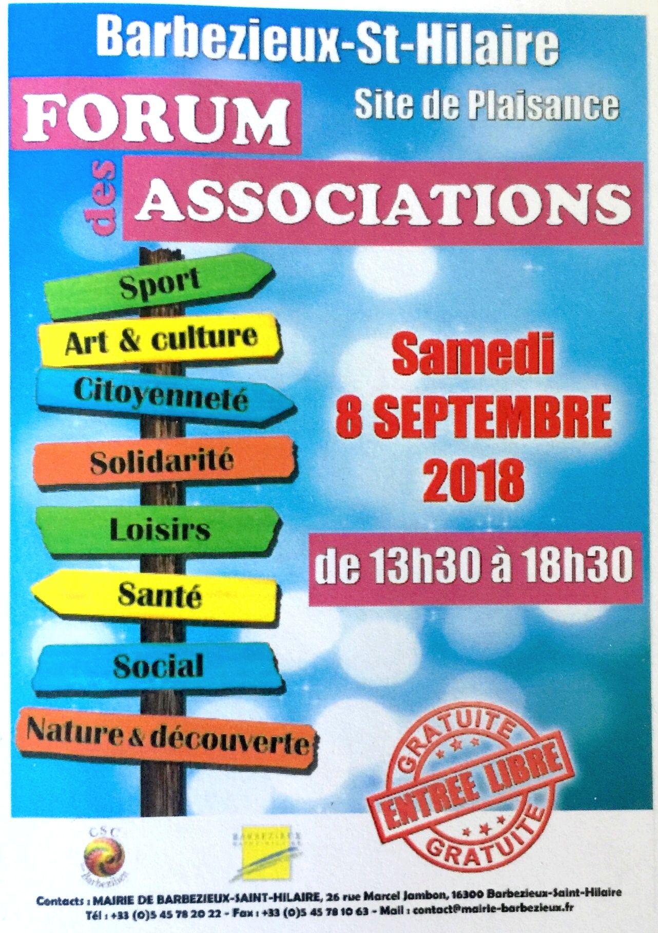 Forum des associations de Barbezieux 2018