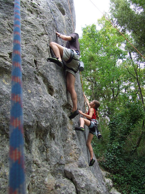 La sans nom (5b) et la Tonton (6b) La sans nom
